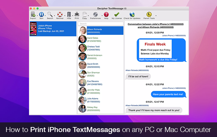 How to print text messages from iPhone - Quick Steps