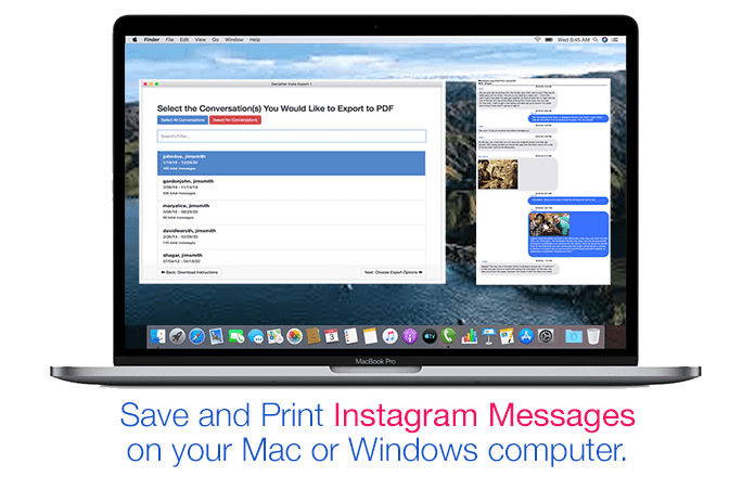 Steps to print and save Instagram messages as a PDF on any computer