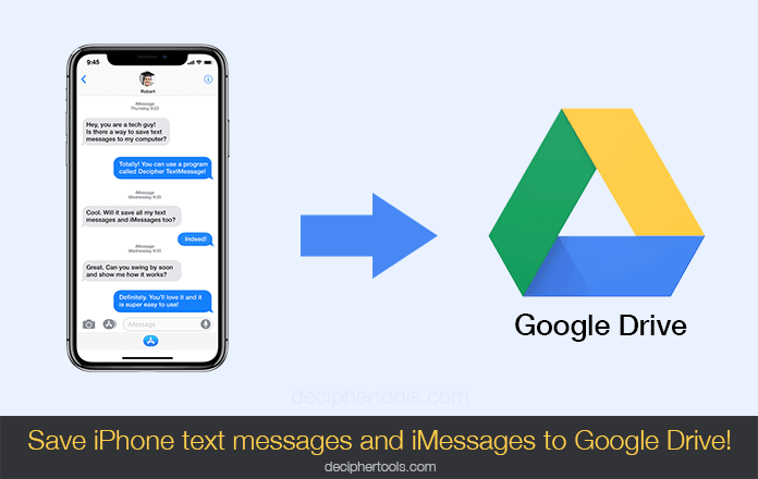 How to Save iPhone Text Message to Google Drive